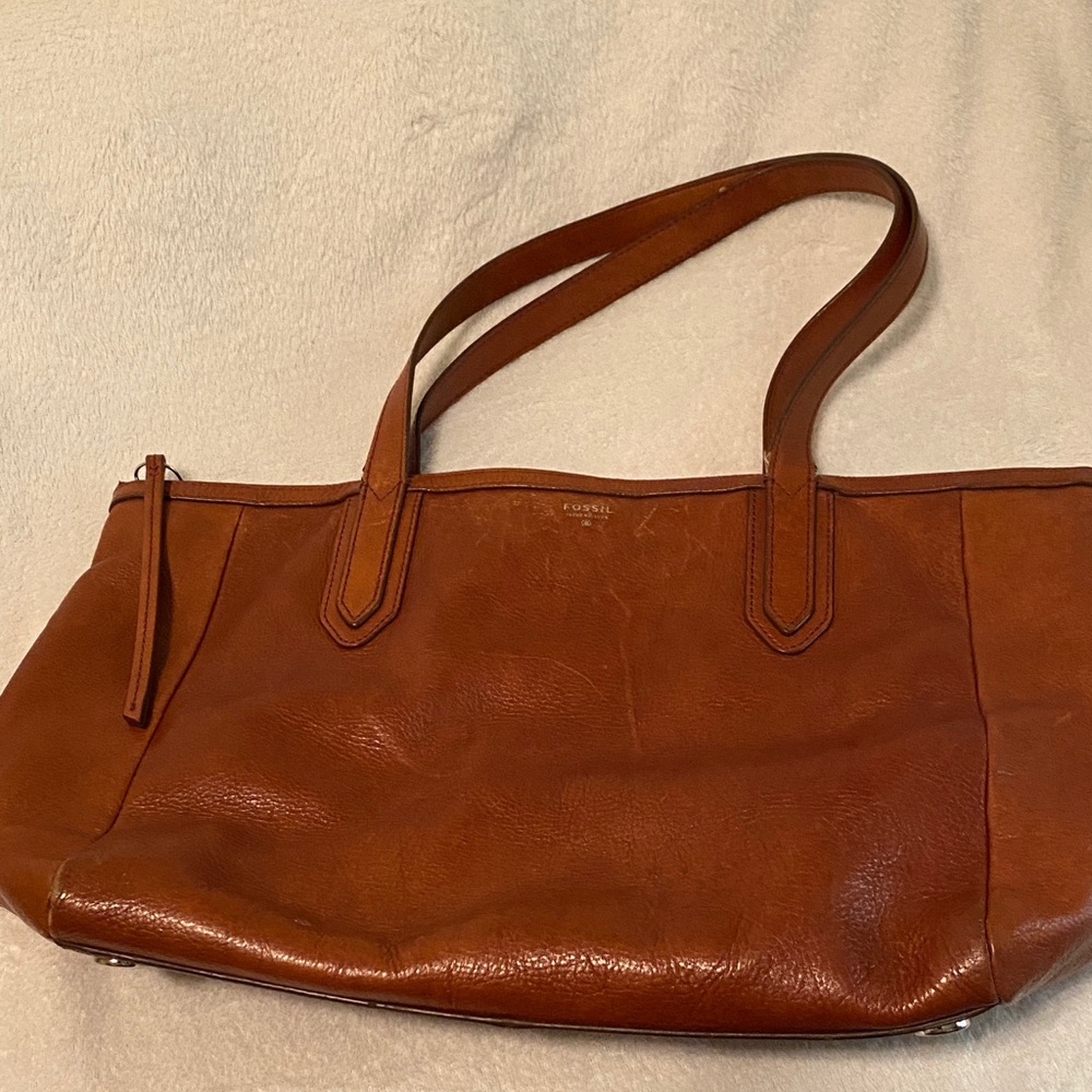 Fossil Tan Leather Shoulder Bag - Picture 4 of 17